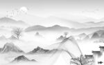 新中式现代灰山水 Tif分层