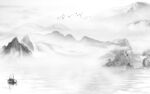 别墅新山水灰色画 TIF分层