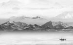 最新山水灰色画 TIF分层