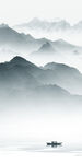 无框画高档山水玄关 TiF分层