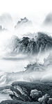 国画 大气山水玄关 TIf分层