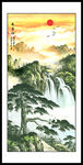 迎客松山水画