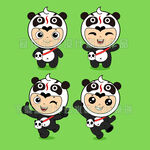 可爱熊猫宝宝简化版