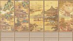 工装屏风古代楼阁形象墙