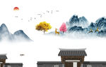徽派新上架山水画 Tif分层