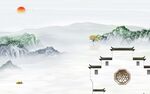 现代 山水电视背景 TIf分层