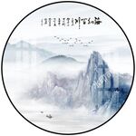 新中式山水画背景墙