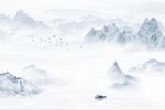 山水风光新中式电视背景墙