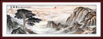 迎客松山水国画
