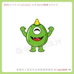 卡通独眼小怪兽设计