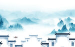 意境最新山水墙画 Tif分层