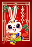 卡通动漫兔样子兔子模板