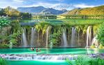 流水风景背景墙
