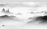 灰色新上架山水画 tiF分层
