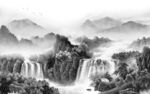 高200宽320厘米山水画