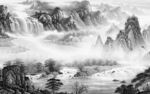 大气新品简约山水 Tif分层
