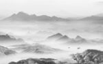 客厅中式人气山水 tif分层