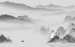 爆款 中式人气山水 tif分层