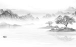 爆款意境高档山水 tif分层