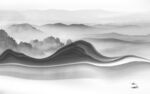 灰色意境高档山水 tif分层