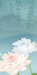荷花 风景山水玄关画