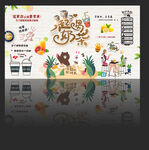 奶茶店背景墙