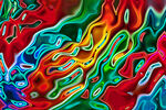 抽象炫光流体艺术画