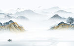 高档 中国风山水画 tIF分层