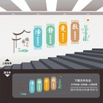 校园文化楼梯文化墙