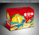 葡萄柚包装平面展开图