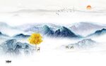 意境 新别墅山水画 tIf分层