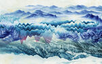 新中式山水画 