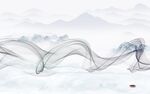 线条 电视背景山水 TIF分层