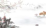 爆款 客厅山水背景 TIf分层