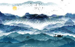床头山水画