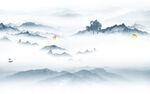最新 客厅新山水画 Tif分层