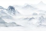 新中式山水背景墙