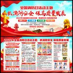 2022年全国消防宣传月展板