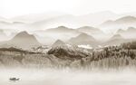 高档 客厅高清山水 tif分层
