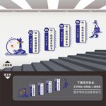 公安局派出所警营楼梯楼道文化墙
