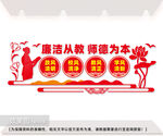 廉洁从教校园文化墙 图片
