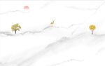 大理石背景墙 灰白根纹理 日出