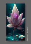 唯美梦幻新中式手绘荷花装饰画