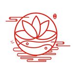 中国风荷花云纹古典边框