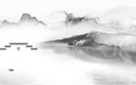 最新 大气灰色山水 TIf分层
