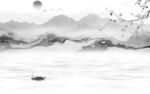 最新 高档灰山水画 tif分层