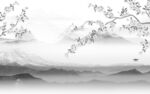 爆款 极简灰色山水 tif分层