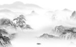 电视 极简灰色山水 tif分层