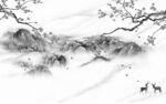 高端 极简灰色山水 tIf分层