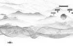 简约 高档山水墙画 Tif分层